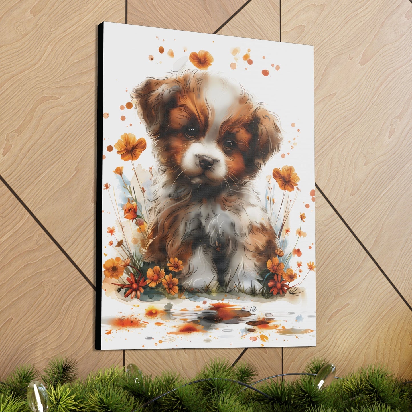 "Adorable Puppy" - Canvas Print - Unchained Creation