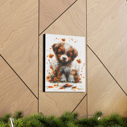 "Adorable Puppy" - Canvas Print - Unchained Creation