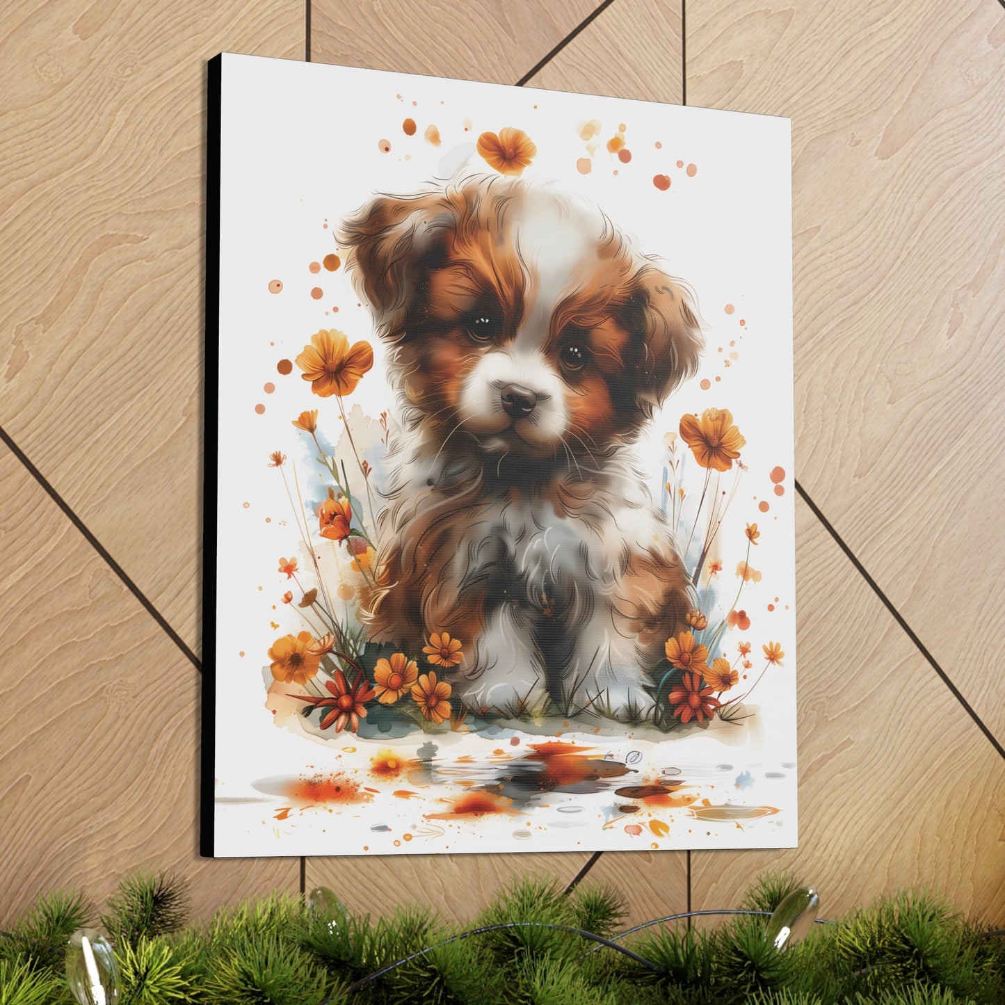 "Adorable Puppy" - Canvas Print - Unchained Creation