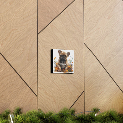 "Adorable Tan French Bulldog" - Canvas Print - Unchained Creation