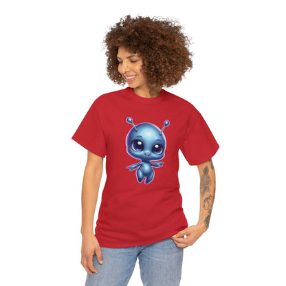 Cosmic Cutie Dancing - Adorable Alien Unisex Heavy Cotton Tee - Available up to 5XL - Unchained Creation