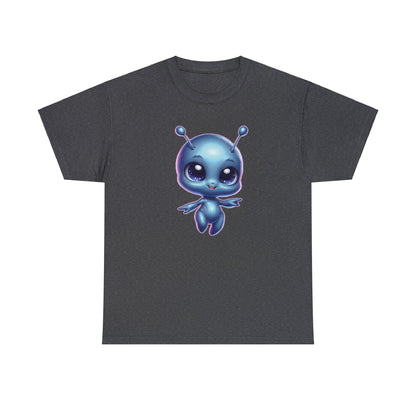 Cosmic Cutie Dancing - Adorable Alien Unisex Heavy Cotton Tee - Available up to 5XL - Unchained Creation